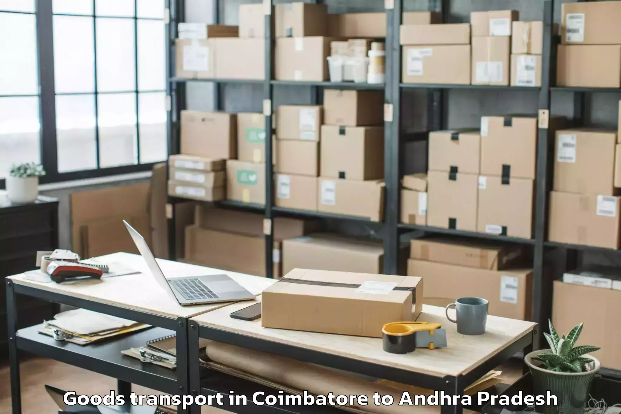 Leading Coimbatore to Voletivaripalem Goods Transport Provider